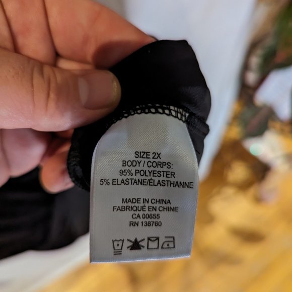 In Every Story... Black Summer Dress Elastic Wasted - Picture 3 of 3